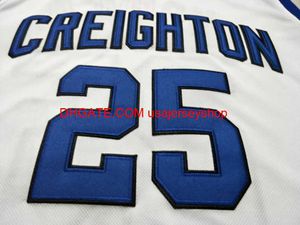 # 25 Kyle Korver Creighton bluejays Universidad Basketball Jersey Tamaño S-4XL 5XL personalizado cualquier nombre número camiseta