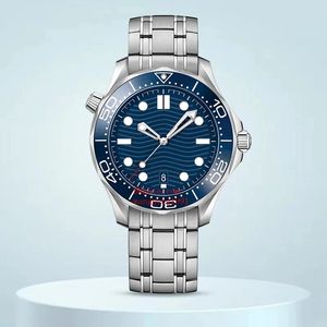 25 Relojes para hombre de estilo mixto 42 mm 210.30.42.20.03.001 Esfera azul Bisel giratorio Mecánico de acero inoxidable Relojes de pulsera automáticos para hombre