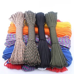 250 colores Paracord 550 cuerda tipo III 7 soporte 100 pies 50 pies cuerda de Paracord kit de supervivencia al por mayor