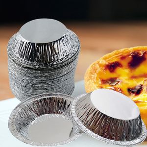 250 tazas para hornear magdalenas, lata para tarta de huevo, molde para galletas y pasteles, molde forrado, herramienta para hornear, papel de aluminio desechable, papel de aluminio para tarta de huevo