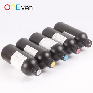 Ensemble d'encre UV CMJNW 2500 ml. Les imprimantes A3, A4, les cylindres à plat, les imprimantes rotatives utilisent de l'encre, de l'encre dure. 5 bouteilles1 kits de recharge