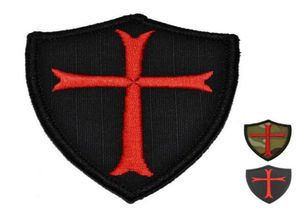 253 pouces Patchs 3D entiers Chevaliers Templa Patch militaire brodé Patch de moral avec brassard de bâton Badge de bouclier cousu sur patc9235807