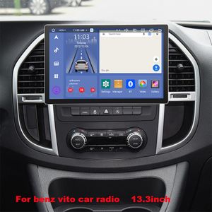 Radio dvd para coche de 256G y 13,3 pulgadas para Mercedes Benz Vito W447 2014-2021, reproductor Multimedia para coche Android, unidad principal de navegación GPS