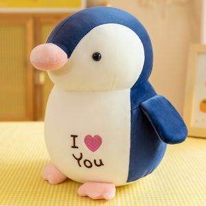 25 CM Kawaii Huggable Je t'aime doux pingouin jouets en peluche pour enfants peluche poupée jouets Saint Valentin cadeau de Noël LA553