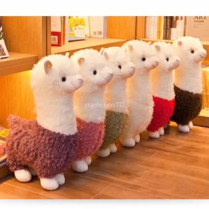 Encantador juguete de peluche de Alpaca de 25cm, Alpaca japonesa de peluche suave, muñecos de animales de Llama de oveja de 6 colores, almohada para dormir, regalo de decoración de cama para el hogar