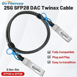 Câble Twinax DAC 25G SFP28 0,5 m, 1m, 2m, 3m, 5m 25 gbase-Cu SFP DAC PASSIVE COIR COPPORIBLE MIKROTIK, HUAWEI, Mallonax