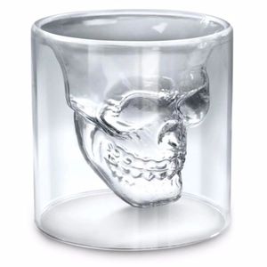 25ML 70ML 150ML 250ML Copa de vino Cráneo Vaso de cristal Cerveza Whisky Decoración de Halloween Fiesta creativa Vasos transparentes Vasos para beber