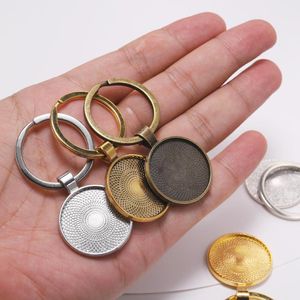 25mm Porte-clés avec Pendentif Lunette Cabochon Base Réglage Llaveros Fermoir Porte-clés pour BIJOUX À BRICOLER SOI-MÊME Faisant Des Résultats Fournitures