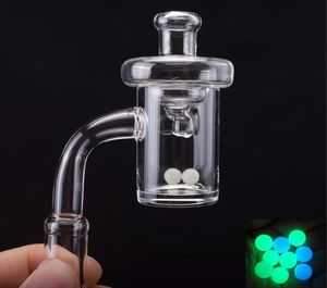 25mm XL Quartz Banger avec verre UFO Carb Cap Glow Terp Pearl Insert Flat Top Quartz Nails pour verre Bong Dab Rigs