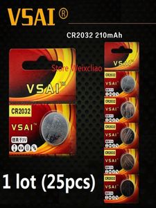 25pcs 1 lot CR2032 3V Lithium li ion bouton Cellule Batterie CR 2032 3 Volt Liion Coin Batteries VSAI 26719306097