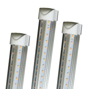 Luces LED de 8 PIES Tubo de luz LED de 8 pies Integración T8 en forma de V alto brillo 2 pies 3 pies 4 pies 5 pies 6 pies 52W 56W 8 pies luz diurna 4000-4500K
