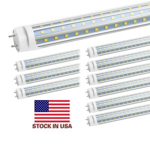 25 uds. Tubos de luz LED 4FT 60W, Chips LED planos de 3 filas 288 uds, bombillas LED de repuesto para accesorio fluorescente de 4 pies, luz de tienda de almacén US STOC