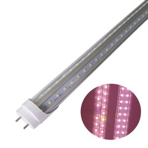 Livraison gratuite 25pcs LED Plant Grow Light T8 LED Tube Lampe pour Serre et Plante d'intérieur Floraison Croissance Spectre Complet Rose Violet Couleur