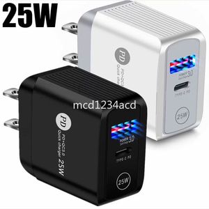 Chargeurs rapides USB C 25W 20W 18W, double Ports PD, prises murales de Type c, adaptateurs pour IPhone 12 13 14 15 Pro Max Samsung M1