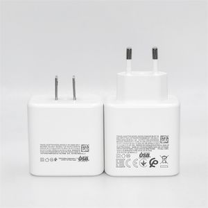 25W USB-C Fast Charger PD SUPER RÁPIDO Adaptador de potencia de carga para Galaxy S20 S21 S22 S23 S24 más nota 20 Ultra 10 Z Flip Fold 5 4 3 2 1 Accesorios Cargador de pared Cargo rápido