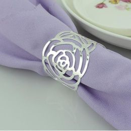 Silver rose wedding ring holders
