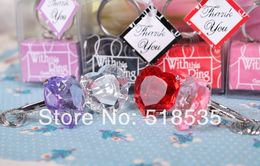 Pink diamond ring keychain