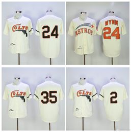 Wholesale Houston Colts Throwback Baseball Jersey Retro Joe Morgan Nellie Fox Jimmy Wynn Cream Vintage Turn Back Stitched MLB Jersey