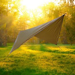 Outdoor Sun Shelter Camping Hammock Flying Tent Portable Lightweight Nylon Hammocks with UV Tarp Shelter VT0163