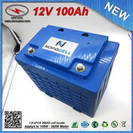 High Quality 360W 12V 100Ah LiFePO4 Battery Pack Lithium battery for EV HEV Car scooter UPS Bike solar system FREE SHIPPING