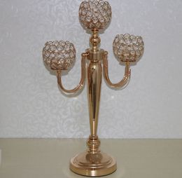 tall Golden flower vase european-style wedding decoration furnishing articles wedding Centrepiece flower stand best0909