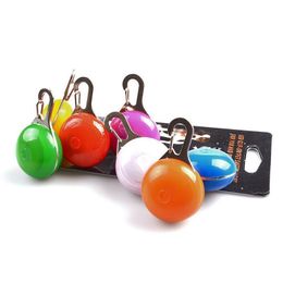 dog collars & leashes multi Colours led pet pendant Colourful light flashing luminous collar supplies glow safety tag xmas