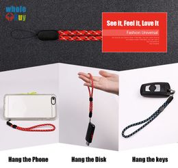 Wrist hand cell phone mobile chain straps keychain cords DIY hang rope lariat lanyard for keys camera Camera Cell Phone Mp3 Mp4 300pcs/llot