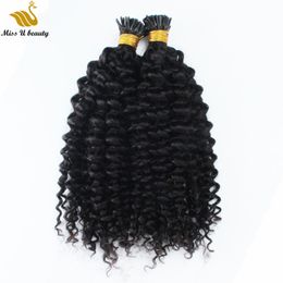 Water Wave Hair Extensions Wet and Wavy Human Bundles Pre-bonded I Tip Natural Black Colour 12-30inch 100g per pack
