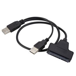 USB 2.0 to SATA 7+15Pin Converter Cable Adapter for 2.5 Inches External SSD HDD Hard Drive 22 Pin Sata Cables