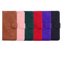 Fashion Wallet Cases For Xiaomi Redmi 13C Note 13 Pro K70E A3 Moto G Play 4G 2024 Power 5G 2024 Skin Feel Plain Retro Vintage PU Leather Card Holder Magnetic Cover Pouch