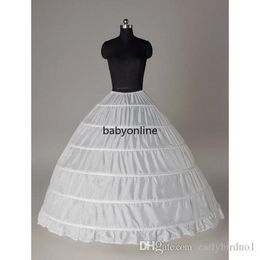 NEW!!! 6 Hoop Crinoline Petticoat For Ball Gown Dress Wedding Slip Crinoline Bridal Underskirt Layes Slip Skirt For Quinceanera Dress CG001
