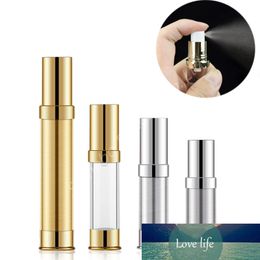 500pcs 5ml 10ml 15ml 20ml 30ml Gold Silver Anodized Aluminium Airless Luxury Travel Cosmetic Perfume Bottles with Sprayer