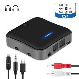 Bluetooth Transmitters 5.0 Receiver CSR8675 APTX HD LL Bt Audio Music Wireless USB Adapter 3.5mm AUX Jack/SPDIF/RCA B19