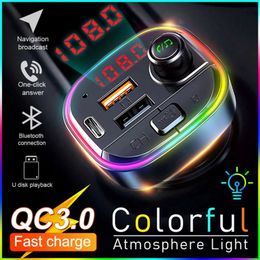 C13 Model FM Transmitter Aux Modulator Bluetooth Handsfree Car Kit Audio MP3 Player with 3.1A PD Quick Charge Dual USB Cars Charger