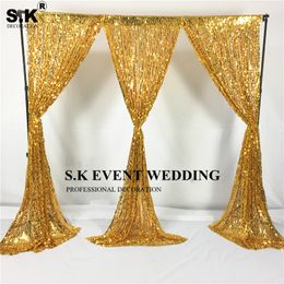 Glitter Sequin Backdrop Curtain Wall Stage Background Photo Booth For Wedding Banquet Event Decoration