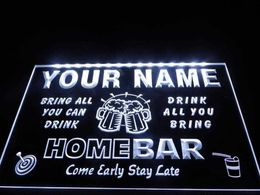 Tm057 Name Personalised Custom Family Home Brew Mug Cheers Bar Beer Led Neon Light Signs Q0723