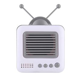 Portable Speakers Gift Retro TV Shape Wireless Speaker TF Card U Disc High Fidelity Home Anti-fall Universal Mini Cellphone Holder 5.0