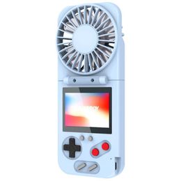 Foldable Handheld Retro Game Console With USB Fan Color LCD Screen 500 games For Kids Adults Portable