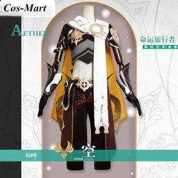 Hot Game Genshin Impact Aether Cosplay Costume Fashion Combat Uniform Female Halloween Party Role Play Clothing Custom-Make Any Y0903