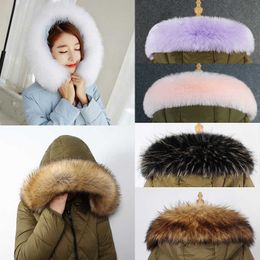 Winter Coat Collar Decor Faux Fur Shawl Hat Decor Faux Fox Fur Scarf Fuax Raccon Scarf Multi Colors Fur Collar Scarf Bib H0923
