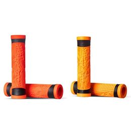 Bike Handlebars &Components 2pair MOTSUV Silicone Handlebar Bicycle Grips Durable -Proof Anti-Slip For Road Handle Bar Grip Red & Orang