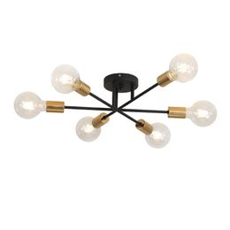 Ceiling Lamp Vintage Multiple E27 Base Black/White/Gold For Living Room / Dining Bedroom LED Chandelier Lighting Lights