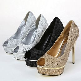 Discount Silver Beaded Peep Toe Pumps | 2016 Silver Beaded Peep ...
