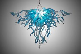 Lamps 100% Mouth Blown Borosilicate Murano Glass Chandeliers Pendant Lights Art Style LED Light Home Made Chandelier