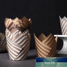 Baking Paper Cups Cupcake Liners 100 Pcs Brown White Tulip Baking Wrappers Muffin Cups Factory price expert design Quality Latest Style Original Status