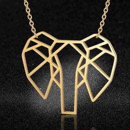 Pendant Necklaces 100% Stainless Steel Animal Baby Elephant Fashion Necklace For Women Unique Design Wedding Party