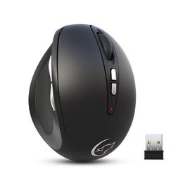 2.4G Wireless Gaming Mouse Ergonomic LED Backlit Light 2400DPI Vertical Game Mice with USB Receiver Kit for PC Computer Laptop
