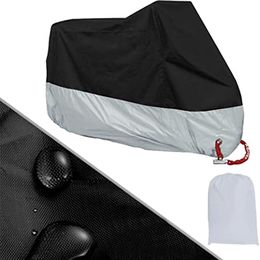 Motorcycle Cover 210D Waterproof All Weather Outdoor Protection Oxford Durable & Tear Proof Fit for Length 87" Motors (L)