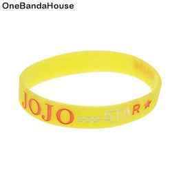 100PCS Japan Anime JoJo Bizarre Adventure Kujo Jotaro Star Platinum Silicone Rubber Bracelet Yellow Glow in Dark