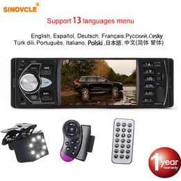 Hippcron Radio 1 Din Autoradio 4022D Bluetooth 4.1" Screen Support Rear view Camera Steering Wheel Contral Car Stereo